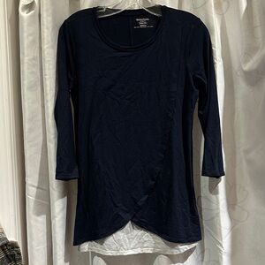 Navy Blue Women's Nursing Top